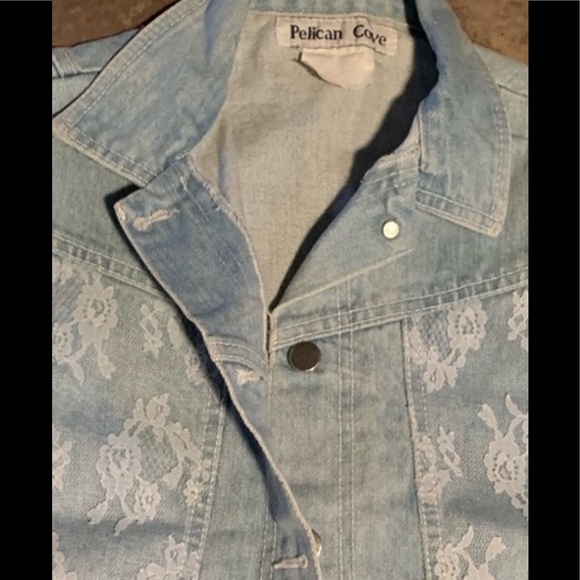 Vintage jean and lace jacket - Picture 3 of 6